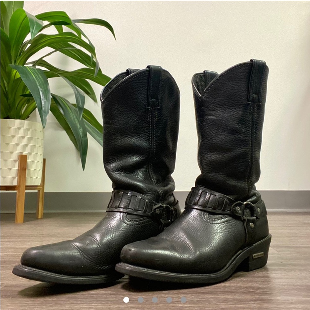 Harley Davidson Leather Motorcycle Boots